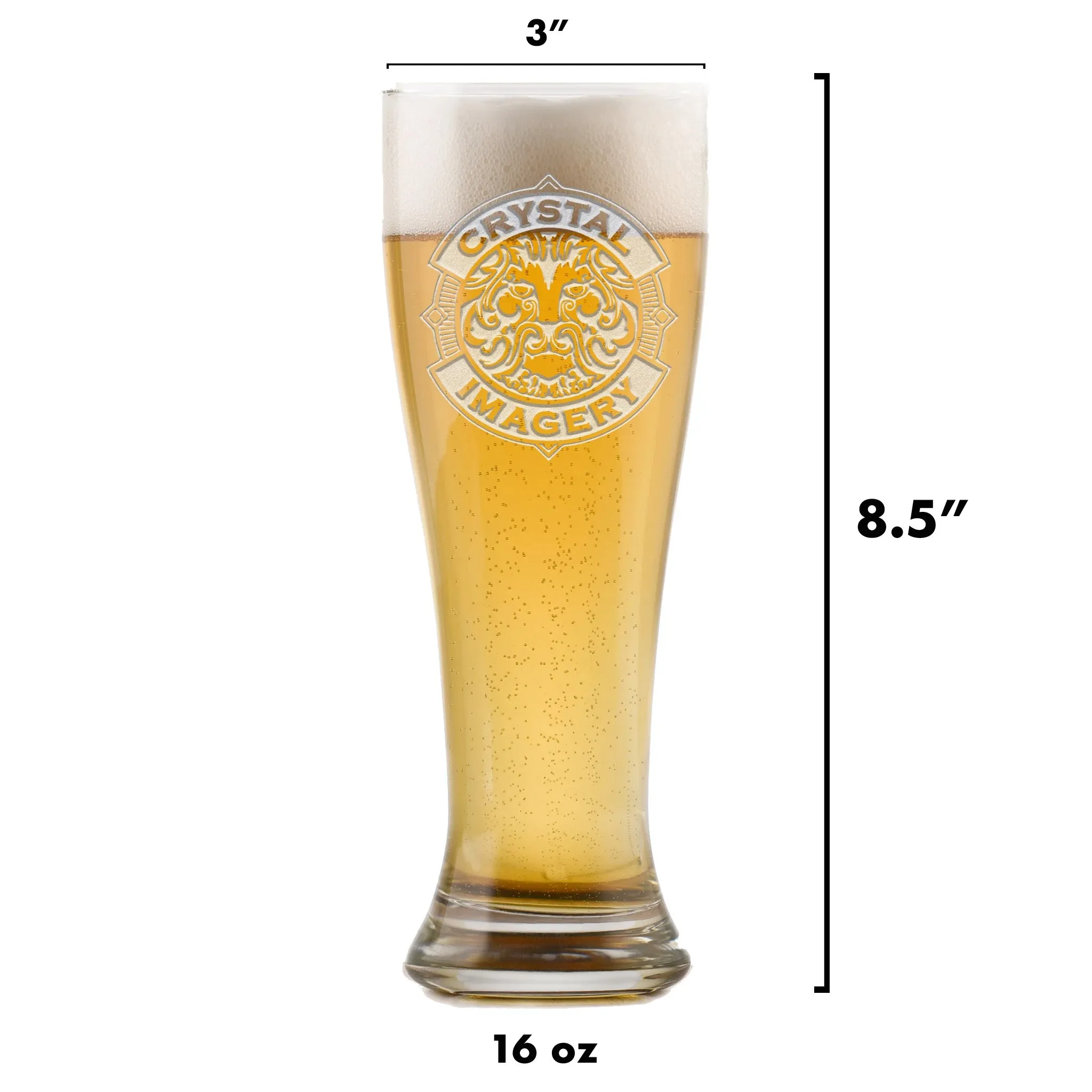 Company Logo Pilsner Beer Glass (Set of 4)