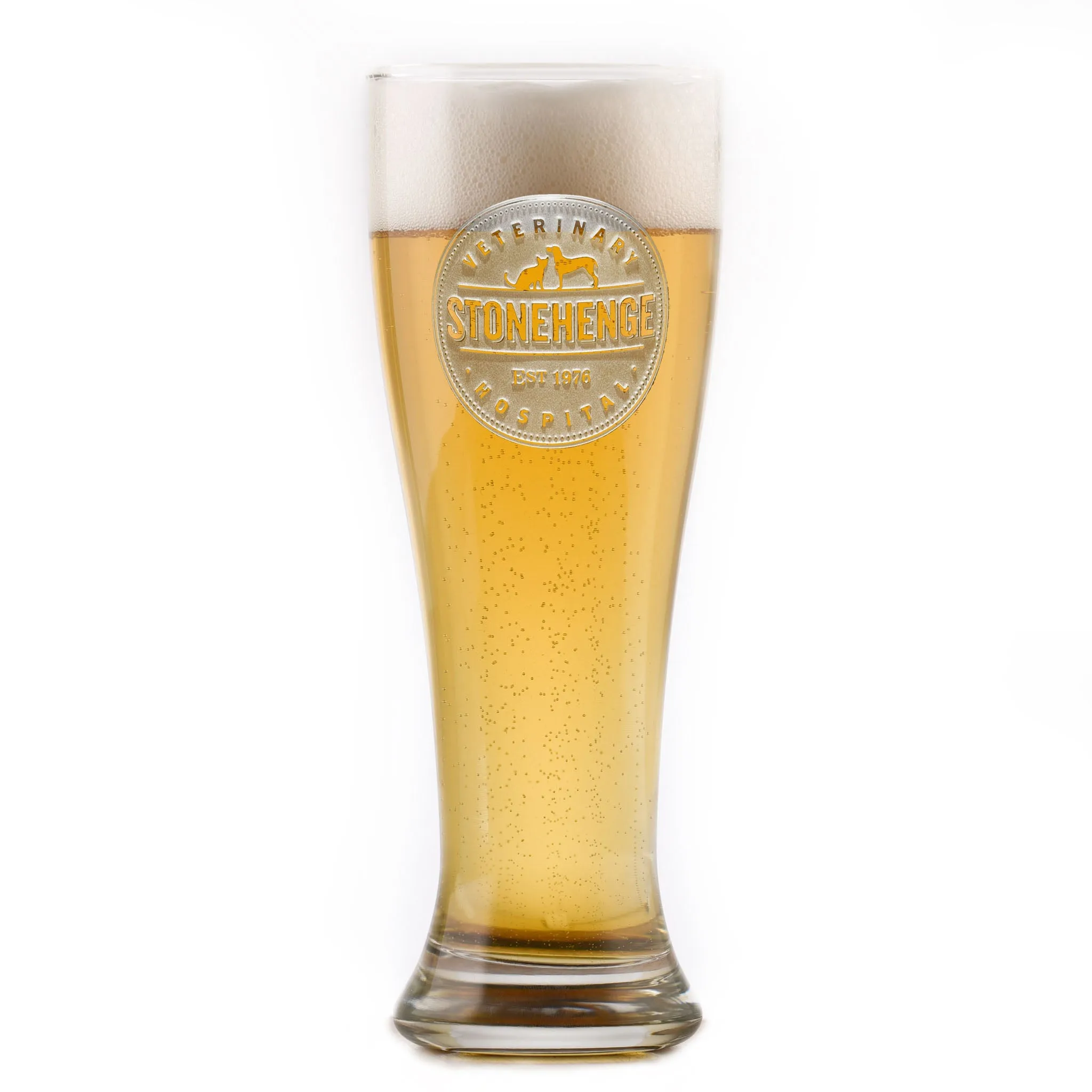 Company Logo Pilsner Beer Glass (Set of 4)