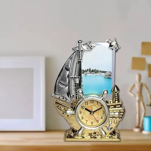 Confidence Modern Design Photo Frame Clock for Home Décor/Office and Shelf Showpiece Gifting Items (M2)