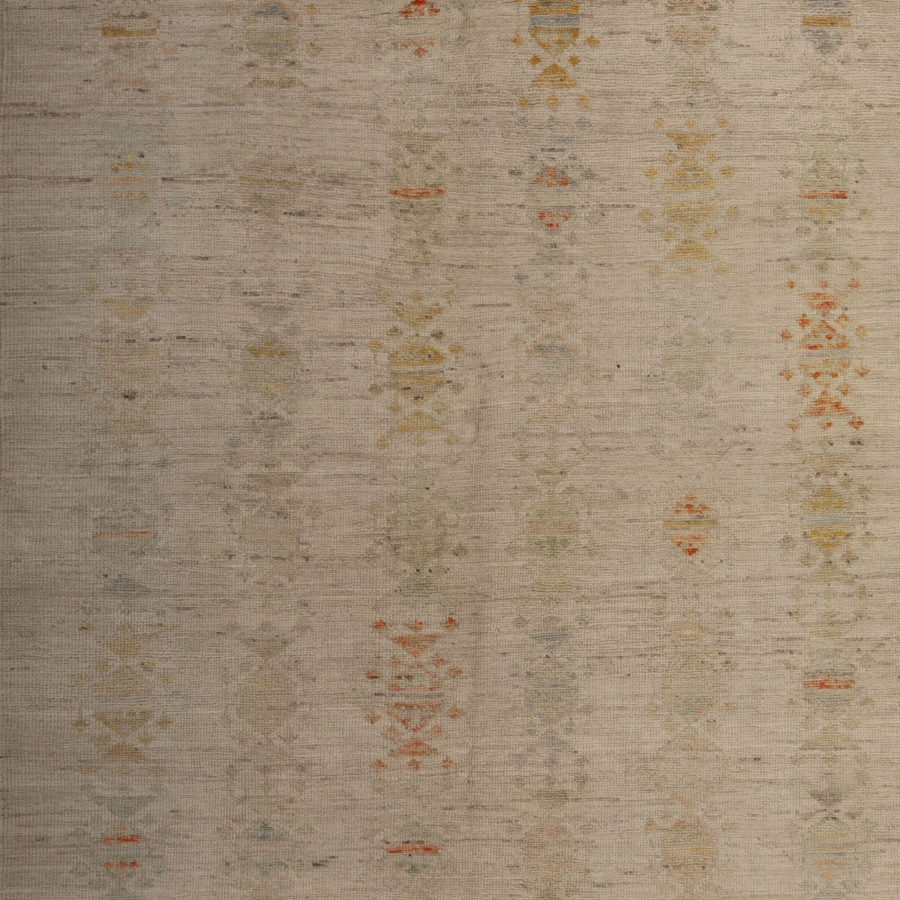 Cream Zameen Transitional Wool Rug - 4'6" x 6'5"