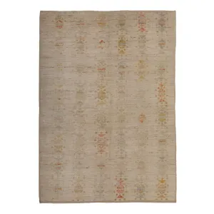 Cream Zameen Transitional Wool Rug - 4'6" x 6'5"