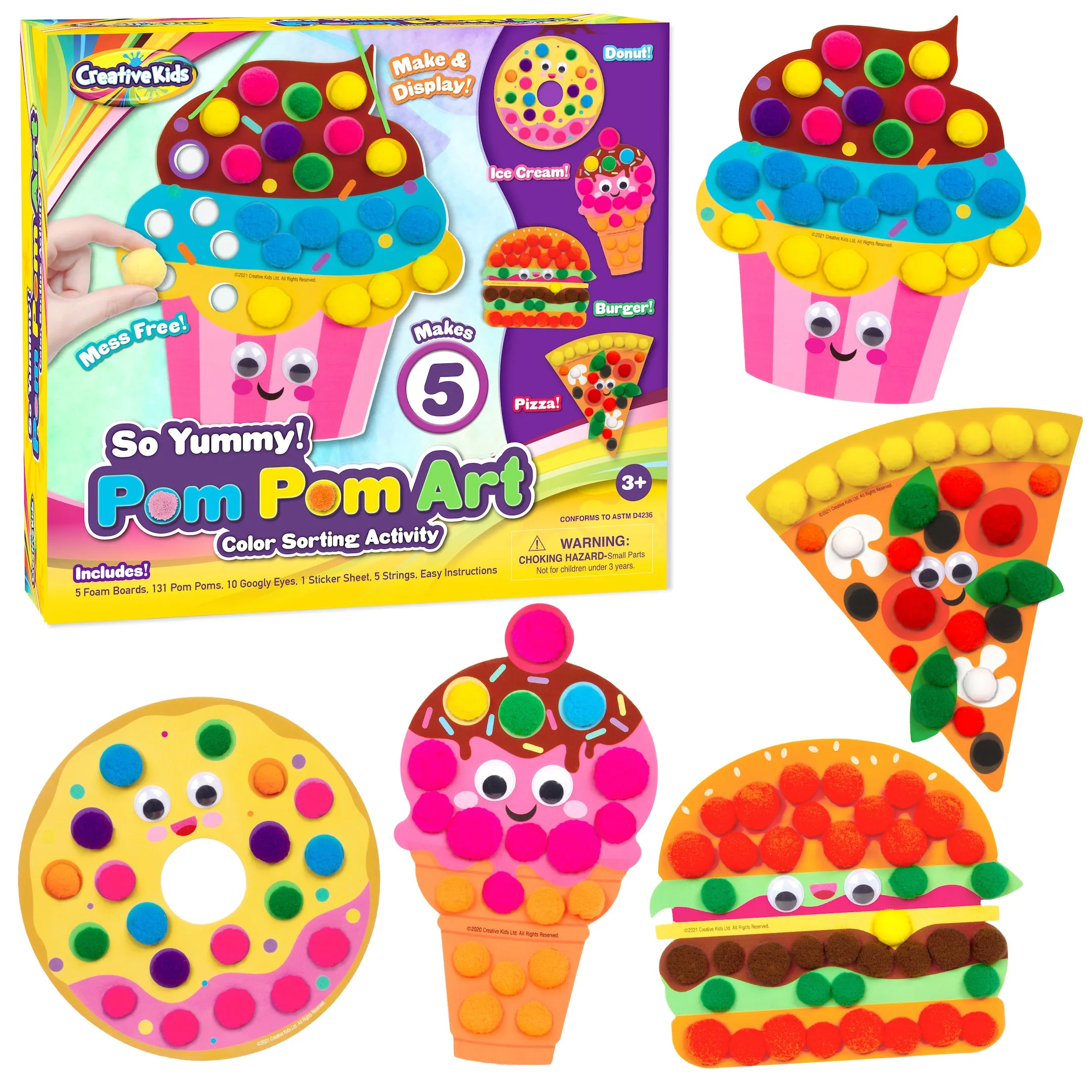 Creative Kids So Yummy! Pom Pom Art Kit for Kids 3 