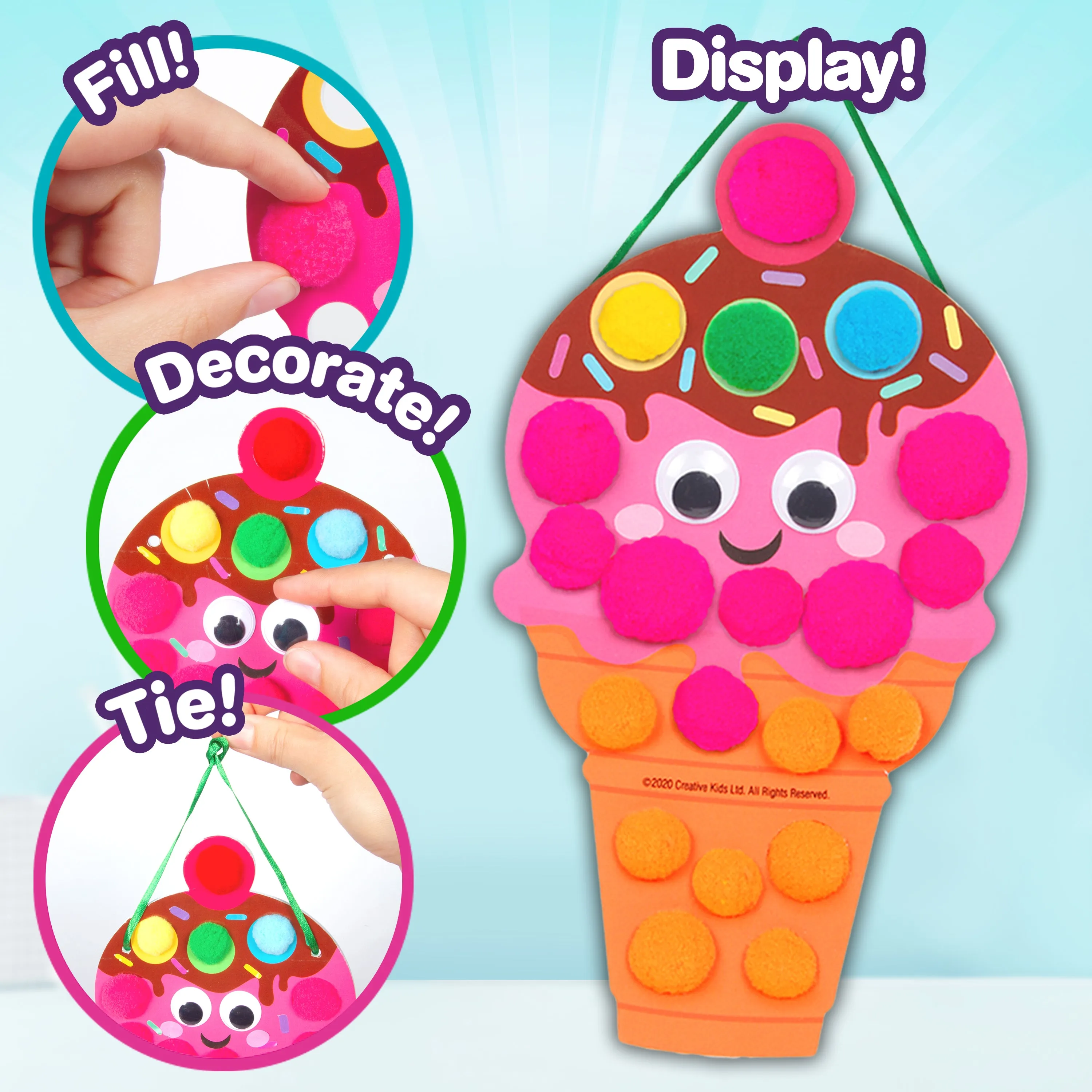 Creative Kids So Yummy! Pom Pom Art Kit for Kids 3 