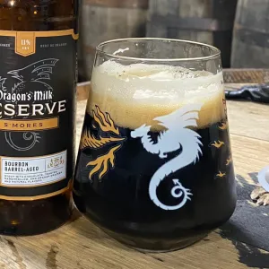 Custom Dragon's Milk Reserve S'mores 2024 Glass