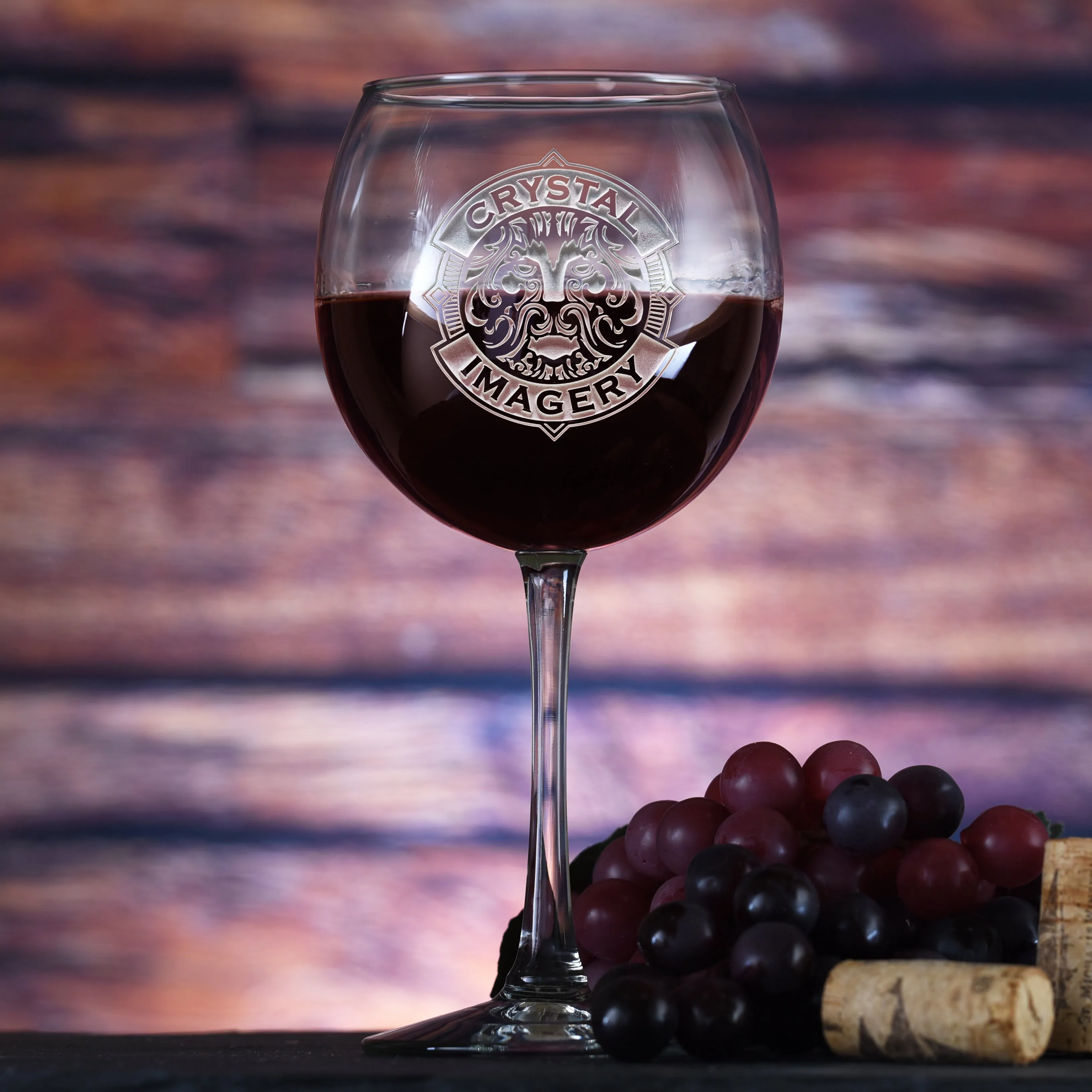 Custom Logo Red Wine Glass Stemware (Single Glass)