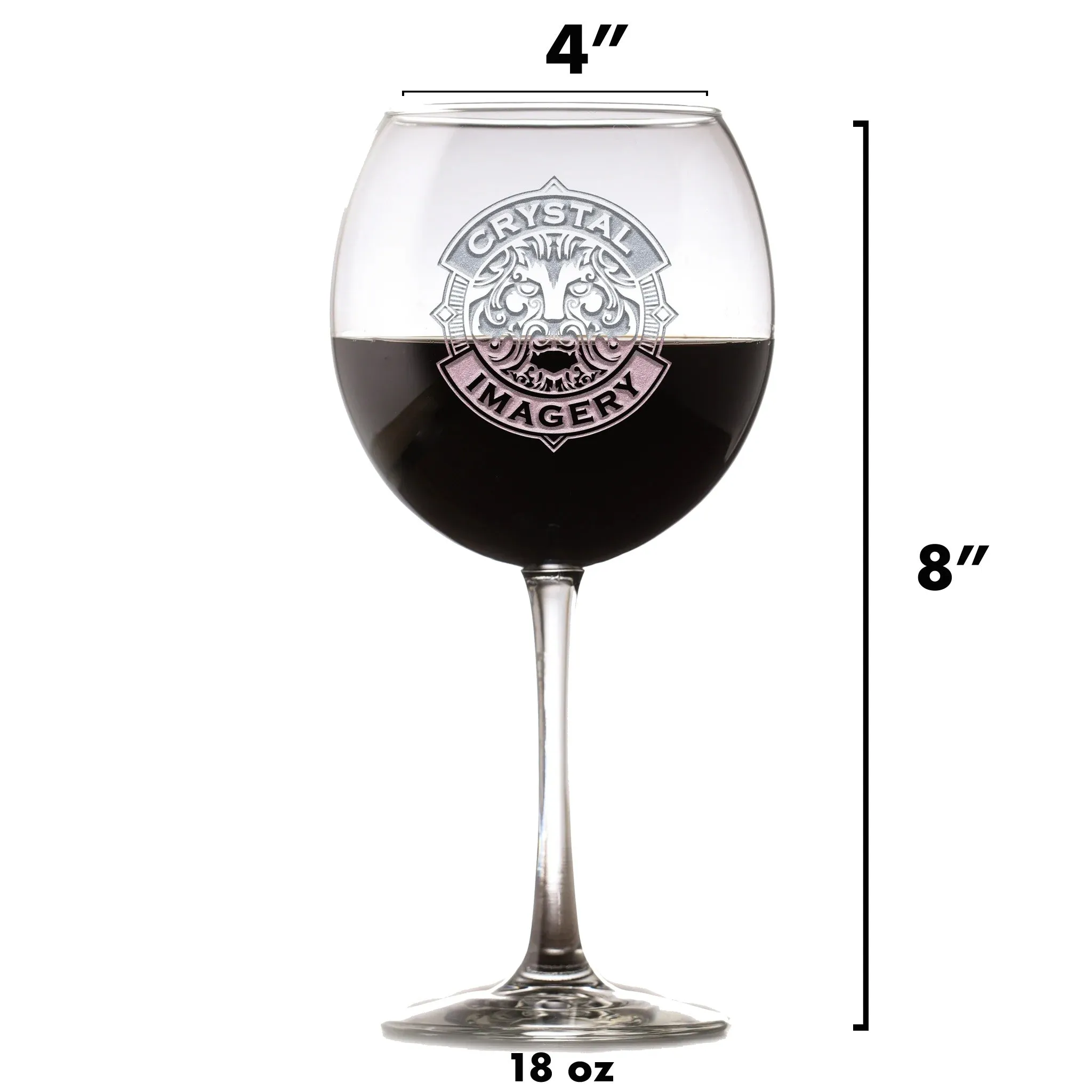 Custom Logo Red Wine Glass Stemware (Single Glass)