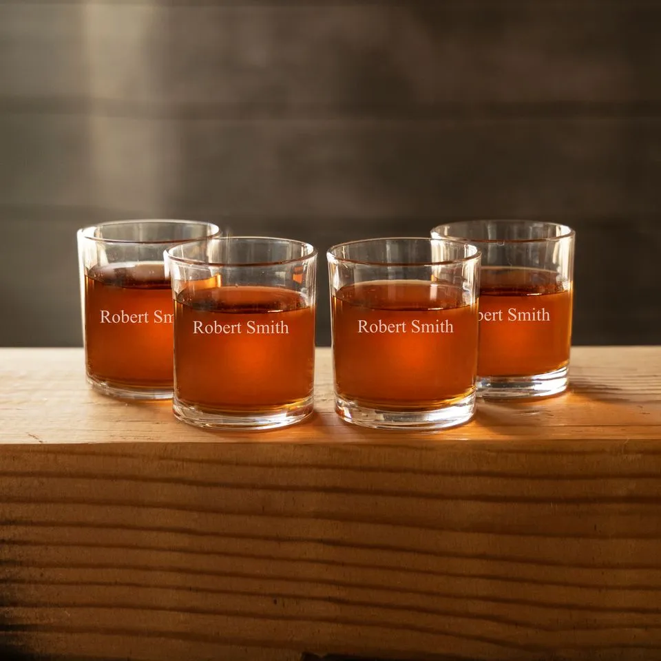 Custom Lowball Whiskey Glasses