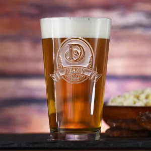 Custom Pub Pint Bar Glasses Set of 4