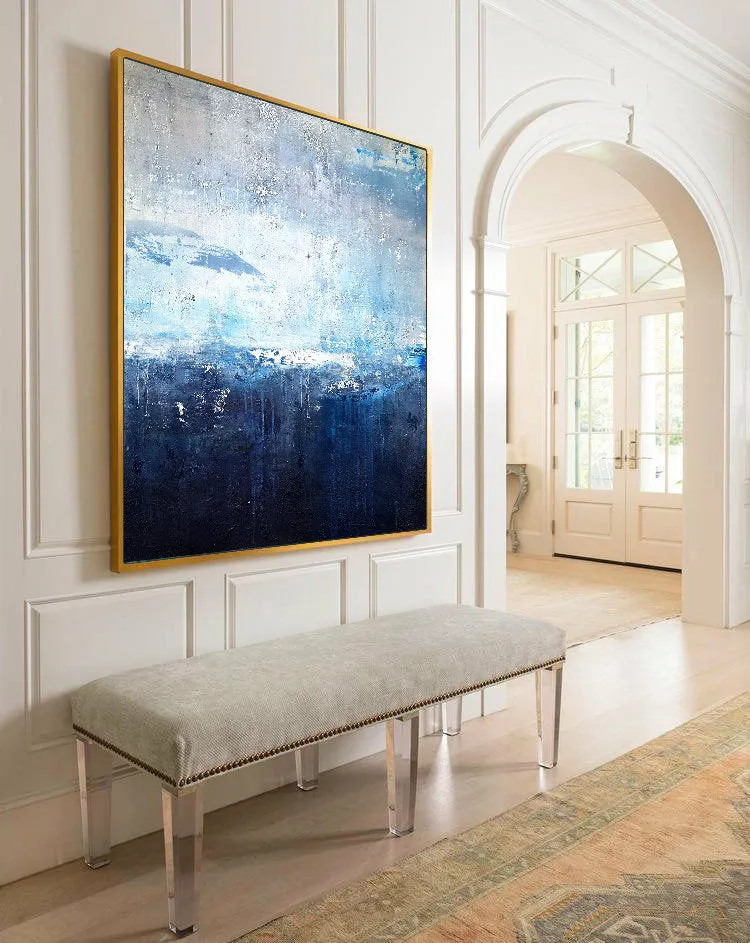 Deep Blue Sea Abstract Art Oversized Artwork for Walls Bp088