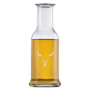 Deep Caved Longhorn Steer  Stolzle Purity Wine Carafe Wholesale