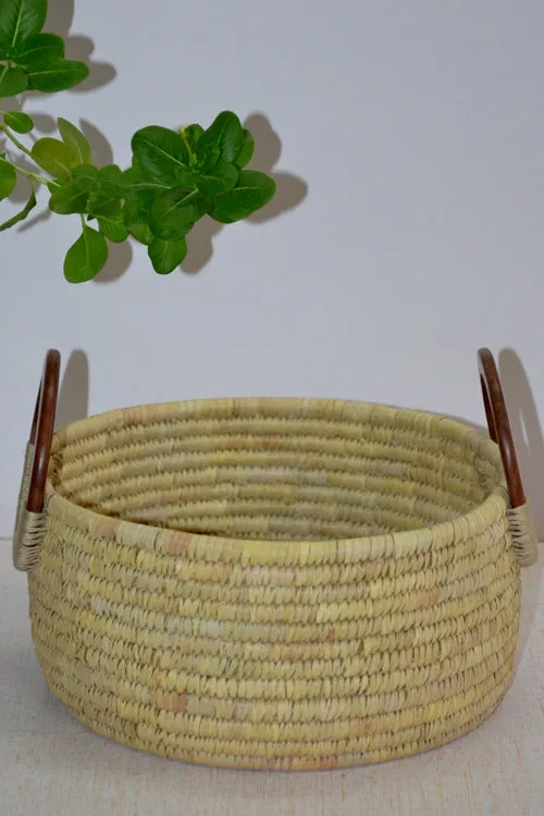 Dharini Sabai & Palm Round Utility Basket Natural