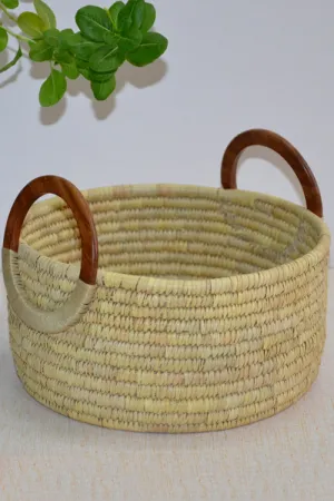 Dharini Sabai & Palm Round Utility Basket Natural