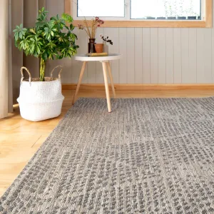 Diamond Grey Textured Flatweave Indoor Outdoor Area Rug - Pavillion