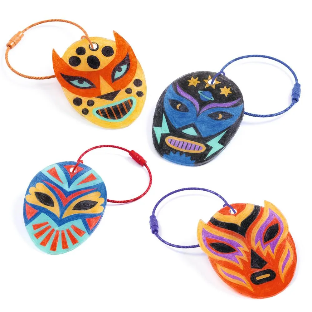 Djeco Artistic Plastic Wrestler Keyrings