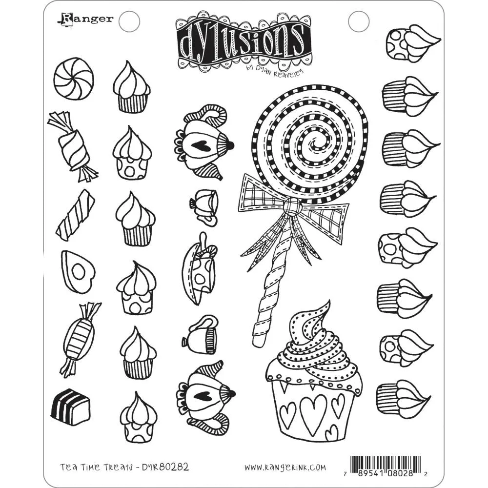 Dyan Reaveley's Dylusions Cling Stamp Collection - Tea Time Treats*