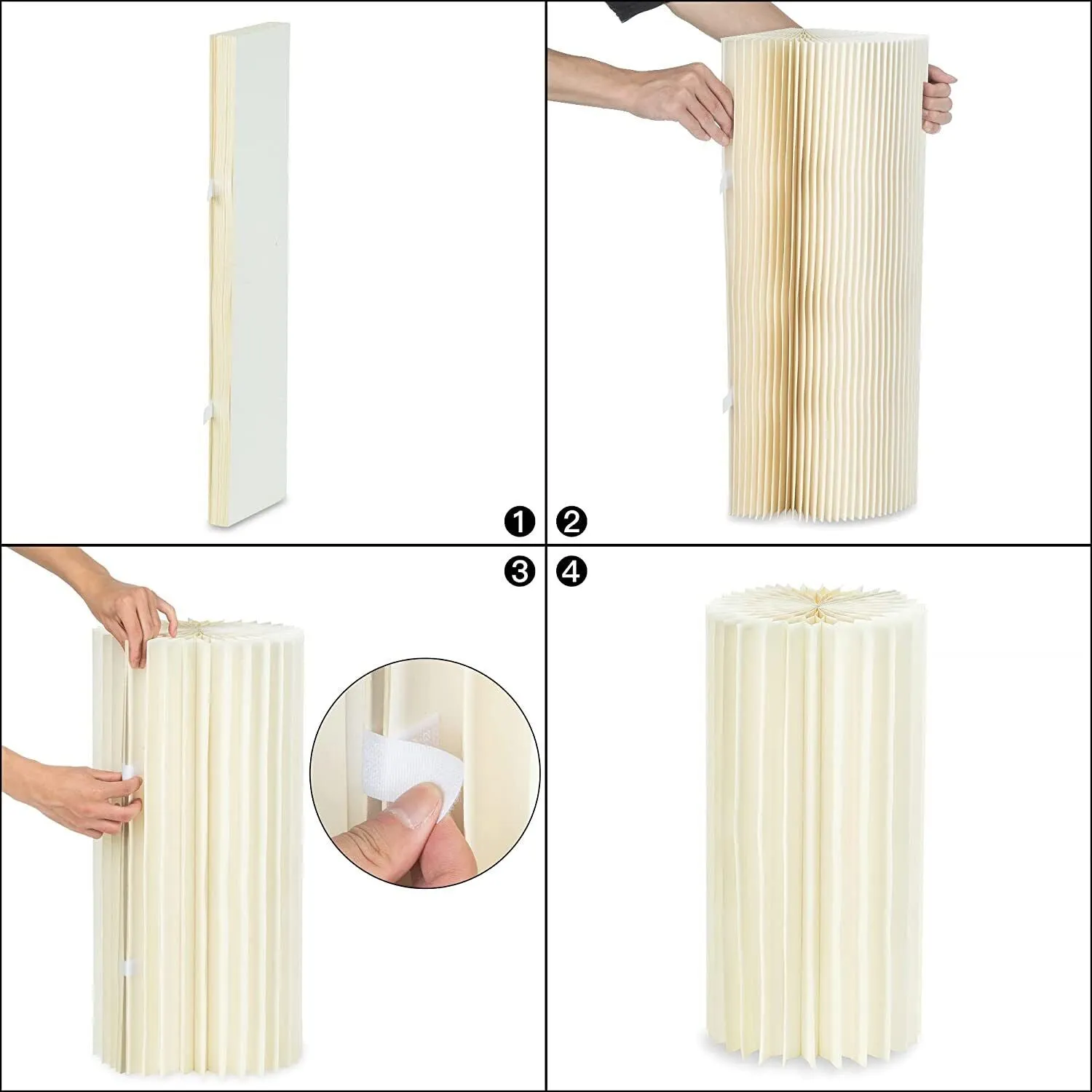 Elegant Cardboard Cylinder Pedestal Set for Weddings, 4PCS