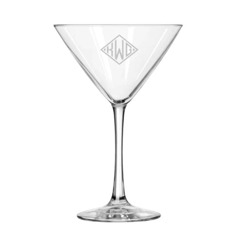 Engraved 10 oz Martini Glass