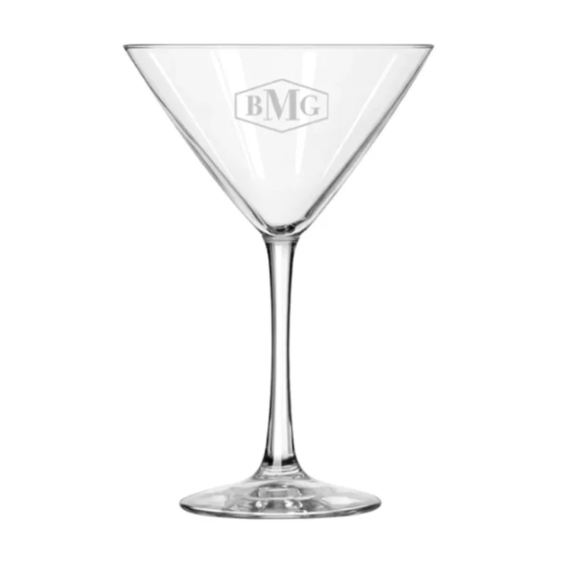 Engraved 10 oz Martini Glass