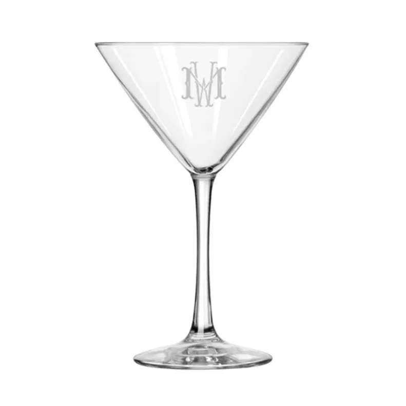 Engraved 10 oz Martini Glass