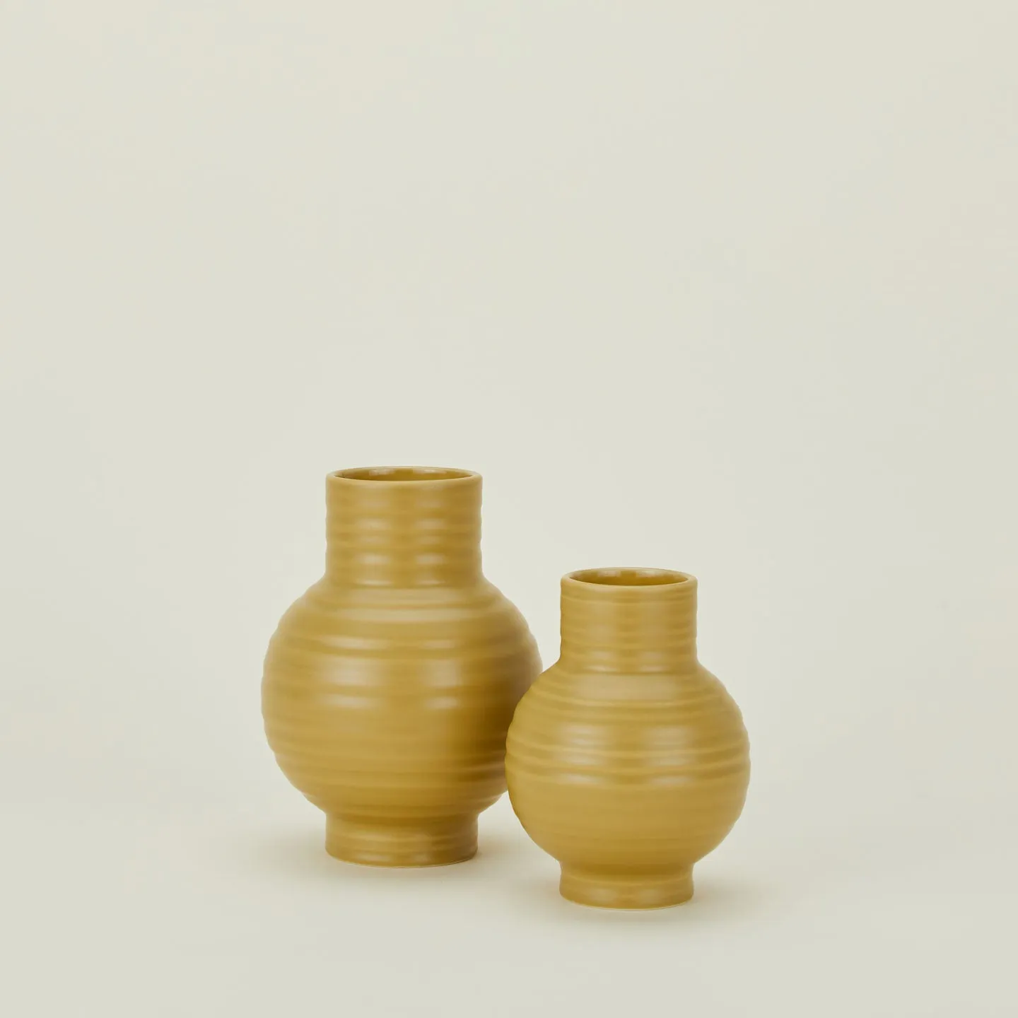 Essential Ceramic Vase Decor Bundle - Mustard