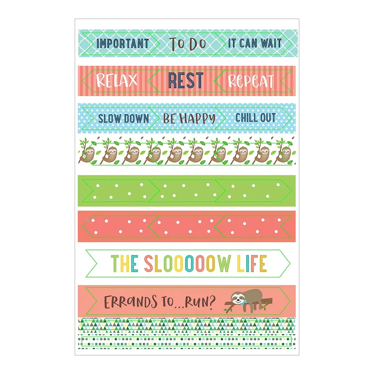 Essentials Sloth Planner Stickers