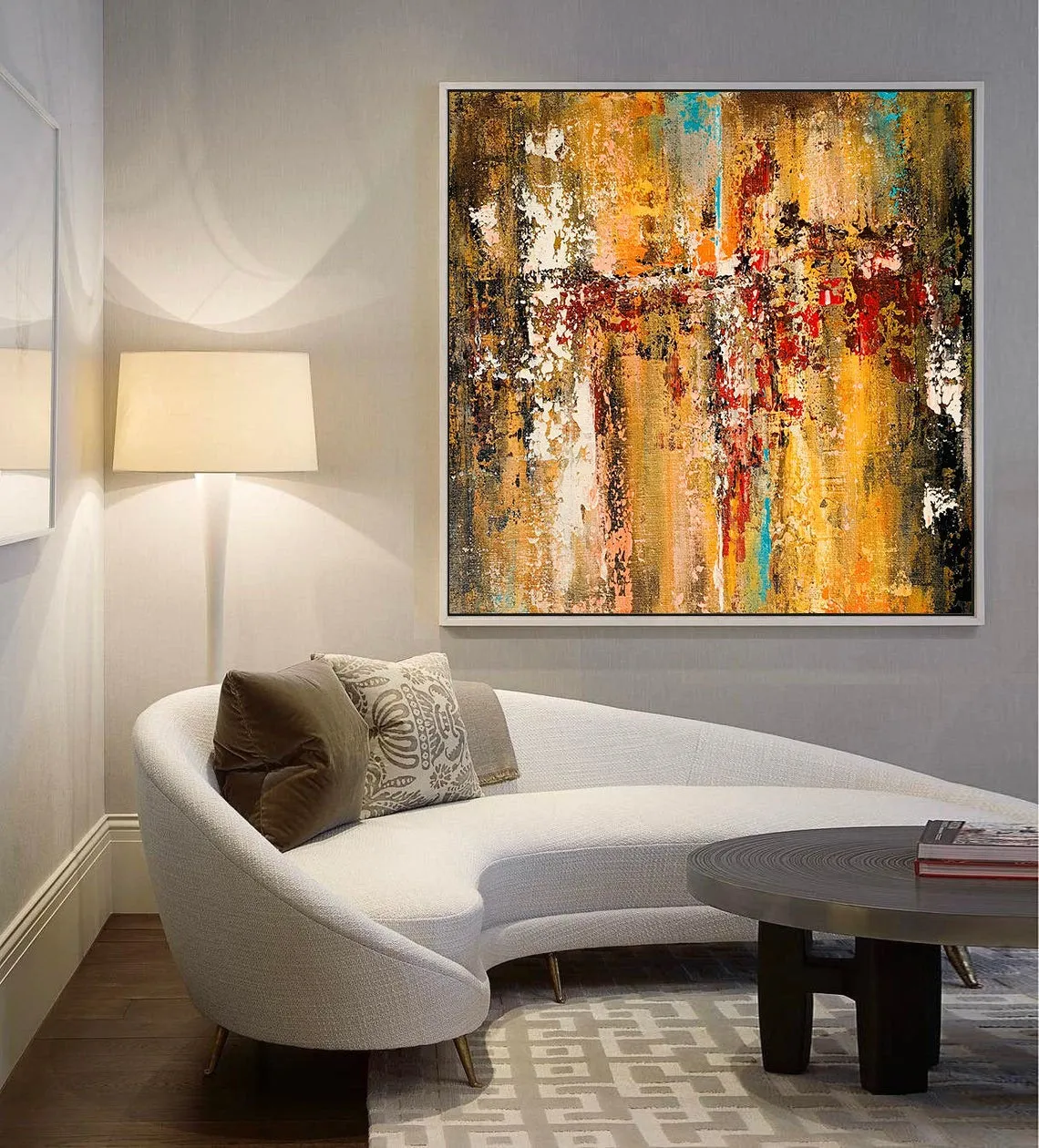 Extra Large Modern Wall Art Palette Knife Canvas Abstract Painting Gp079