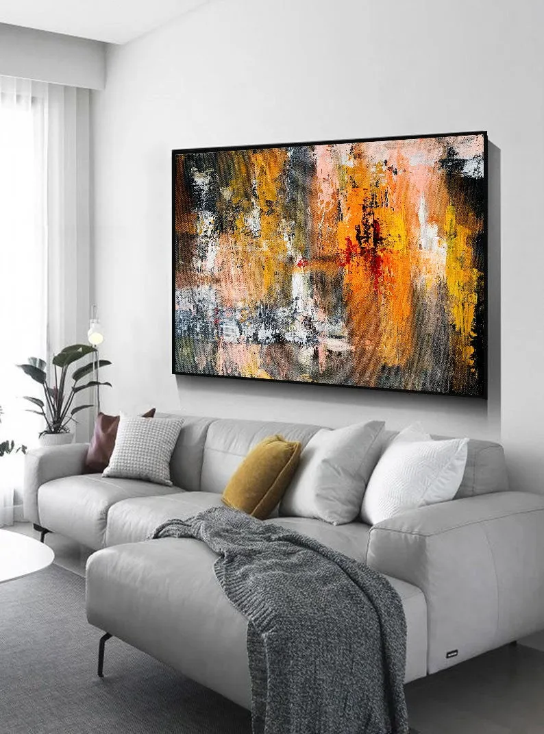 Extra Large Modern Wall Art XL Abstract Painting Acrylic Textured Art Gp084