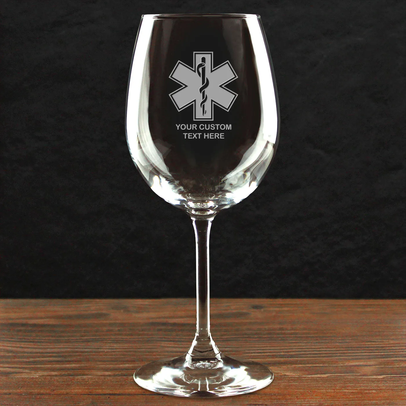 Firefighter & First Responders Personalized 16 oz. Wine Glass