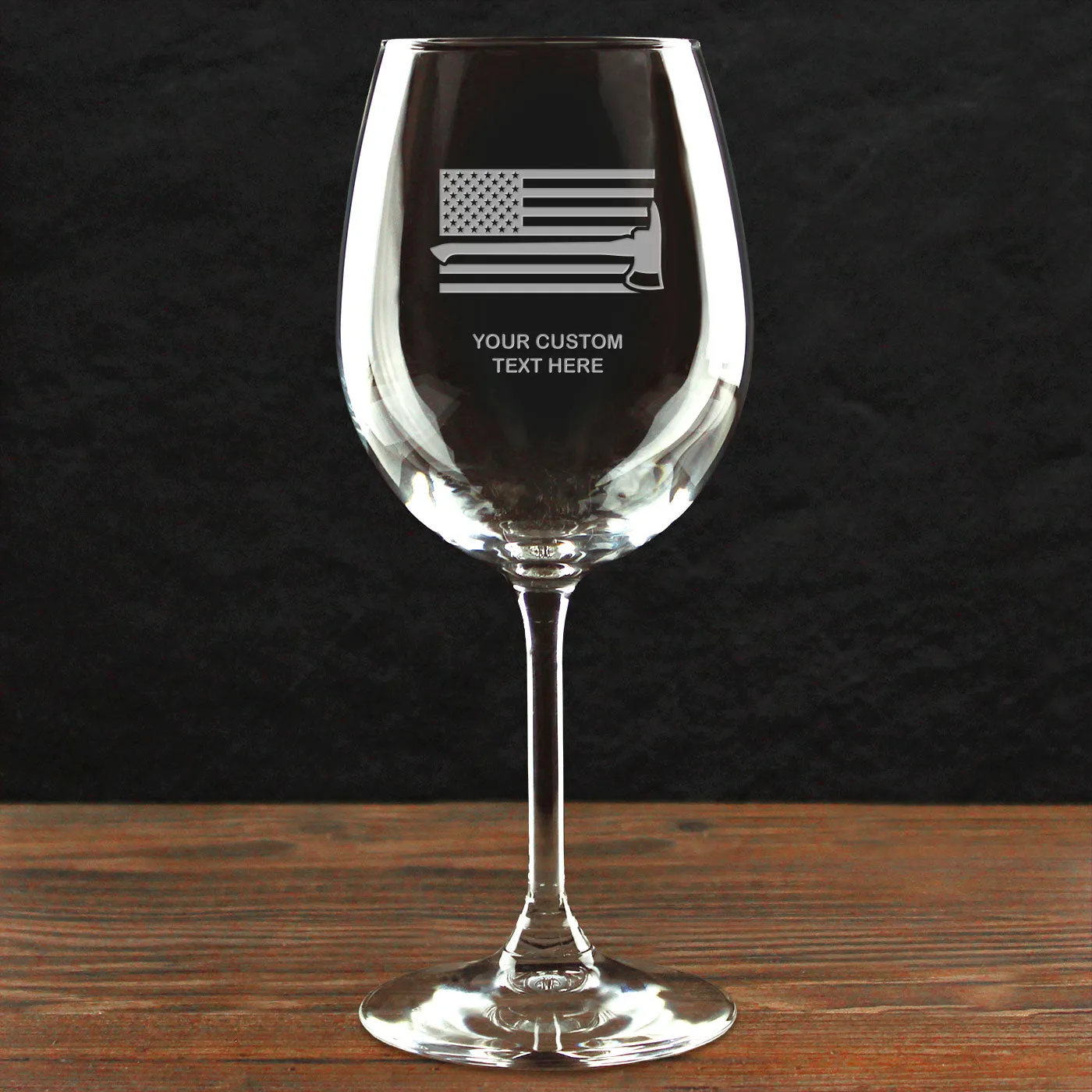 Firefighter & First Responders Personalized 16 oz. Wine Glass