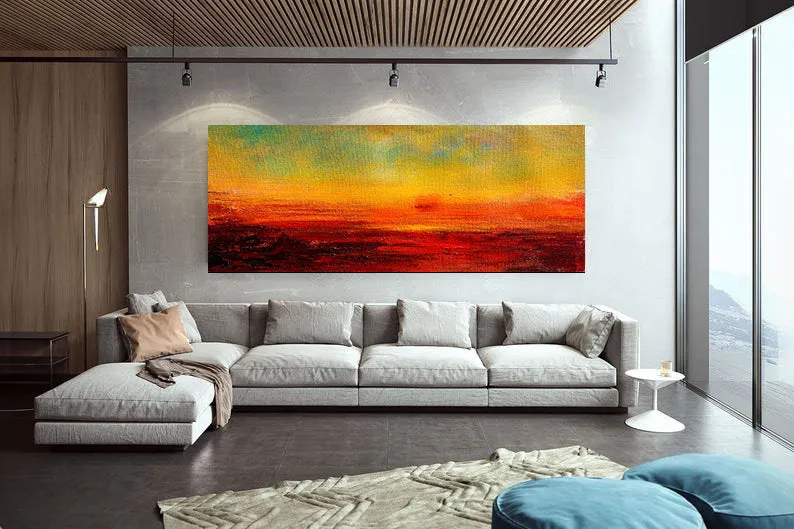 Giant Canvas Painting Office Wall Art,Original Abstract Art Gp071