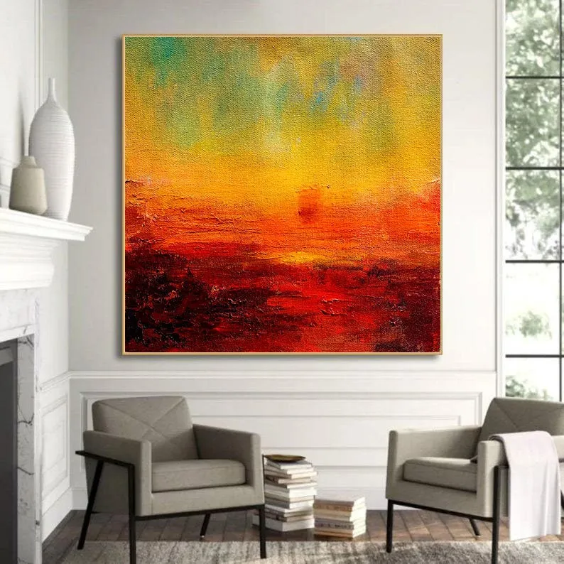 Giant Canvas Painting Office Wall Art,Original Abstract Art Gp071