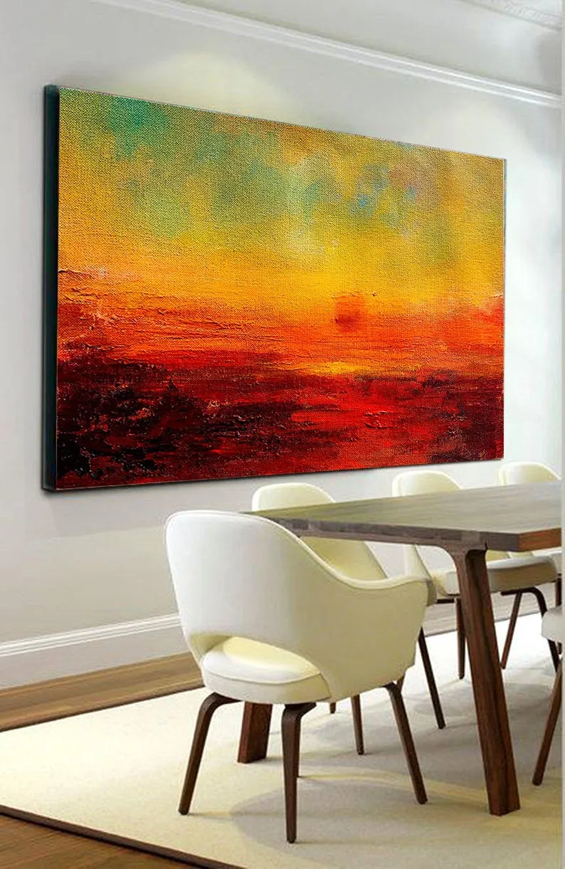 Giant Canvas Painting Office Wall Art,Original Abstract Art Gp071