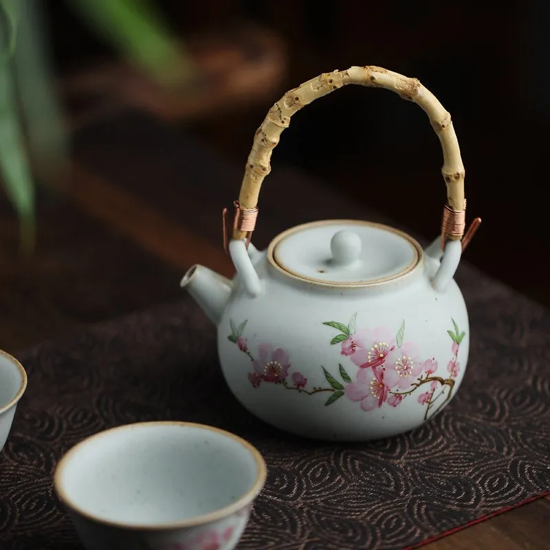 Gohobi Hand-painted Floral Teapot