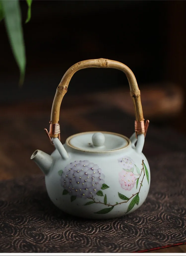 Gohobi Hand-painted Floral Teapot