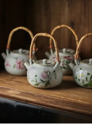 Gohobi Hand-painted Floral Teapot