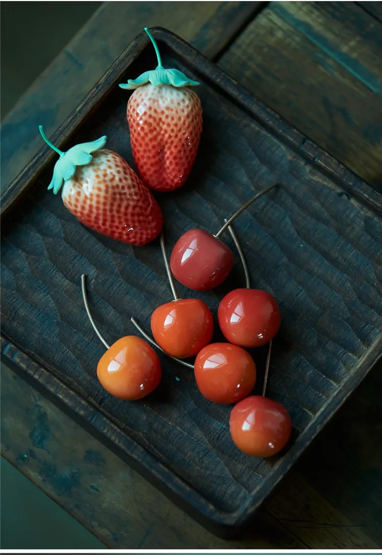 Gohobi Handmade Strawberry Cherry Tomato Fruit Ornament