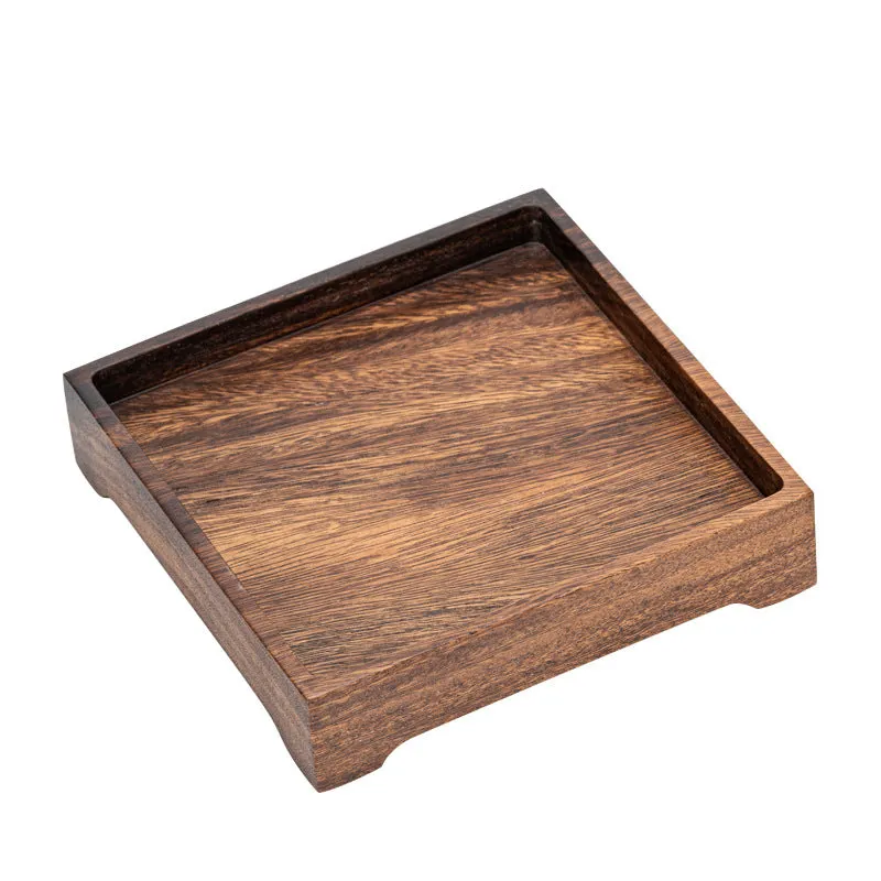 Gohobi Square Walnut Wooden Serving Tray Teapot Tray