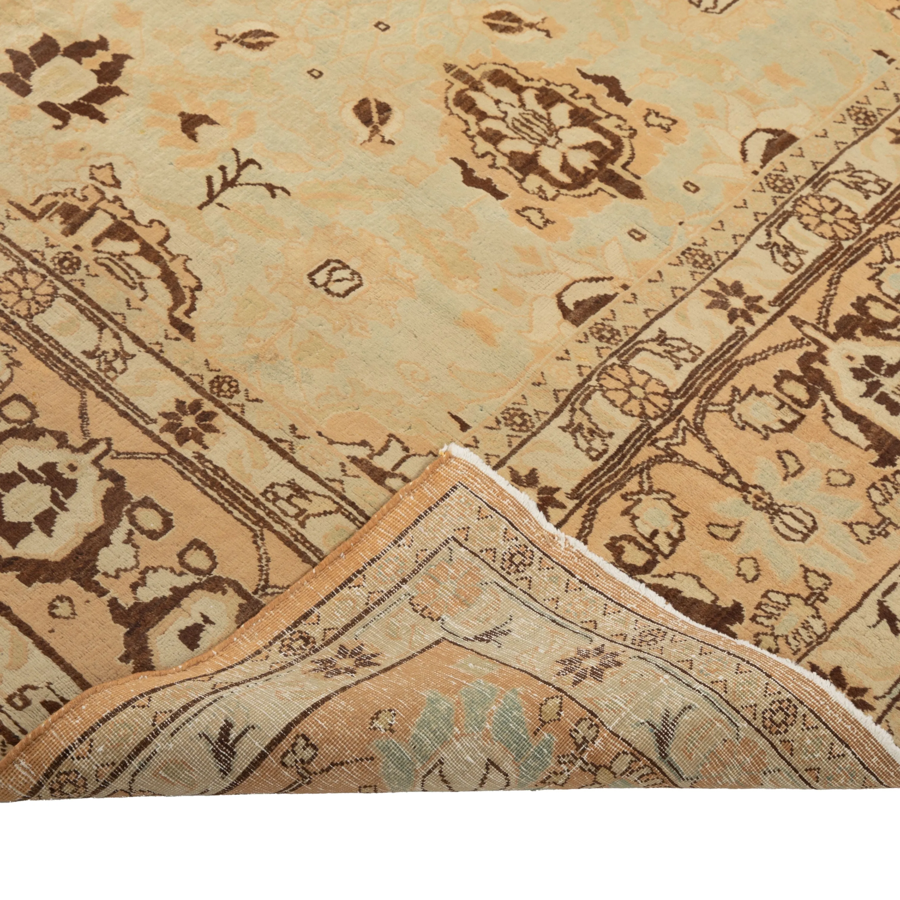 Gold Tabriz Vintage Rug - 7' x 11'2"