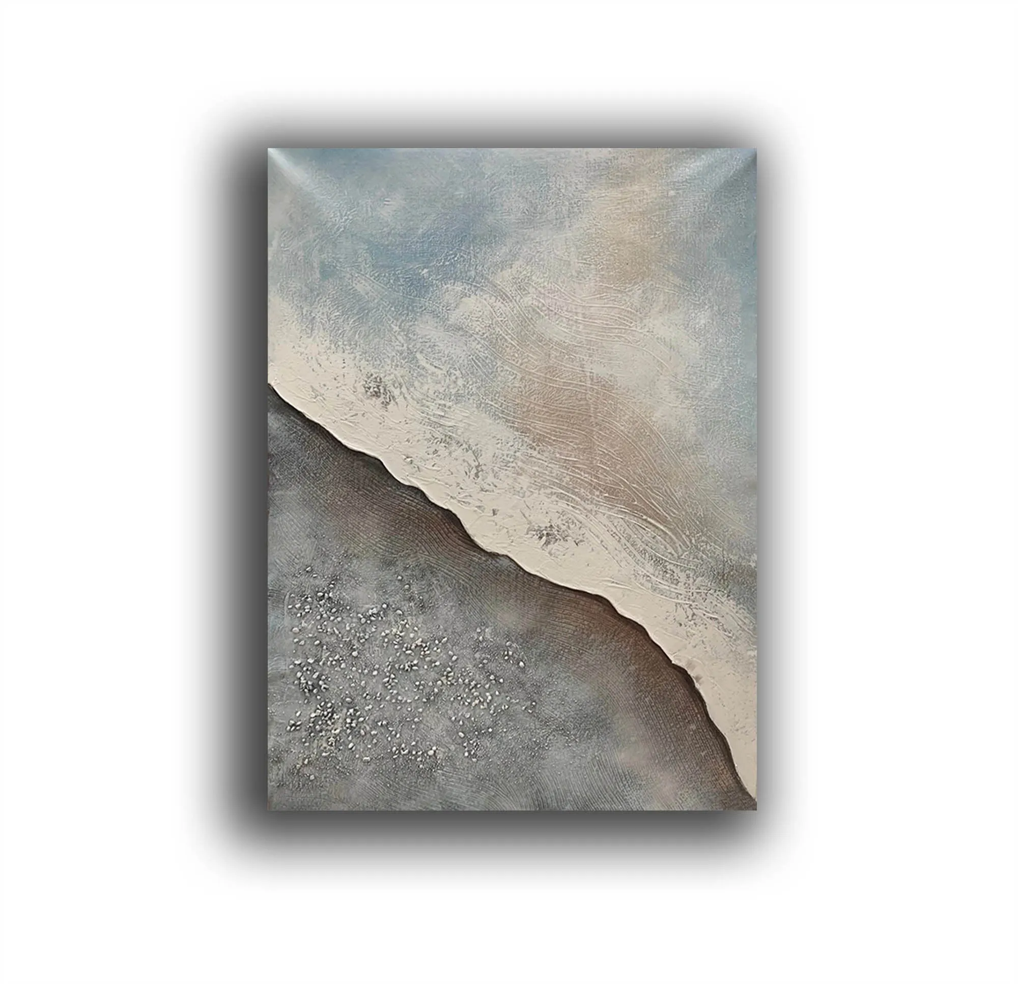 Grey Abstract Original Abstract Painting Large Canvas Wall Art Np079