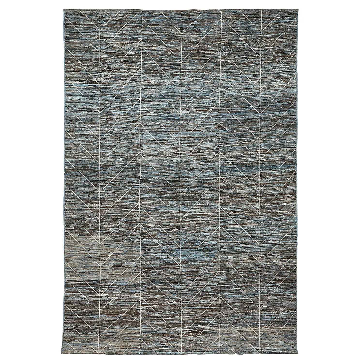 Grey Moroccan Wool Rug - 10'4" x 14'9"