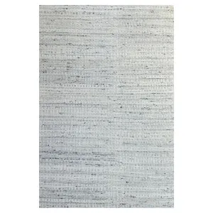 Grey Textured Wool Rug - 6'1" x 9'