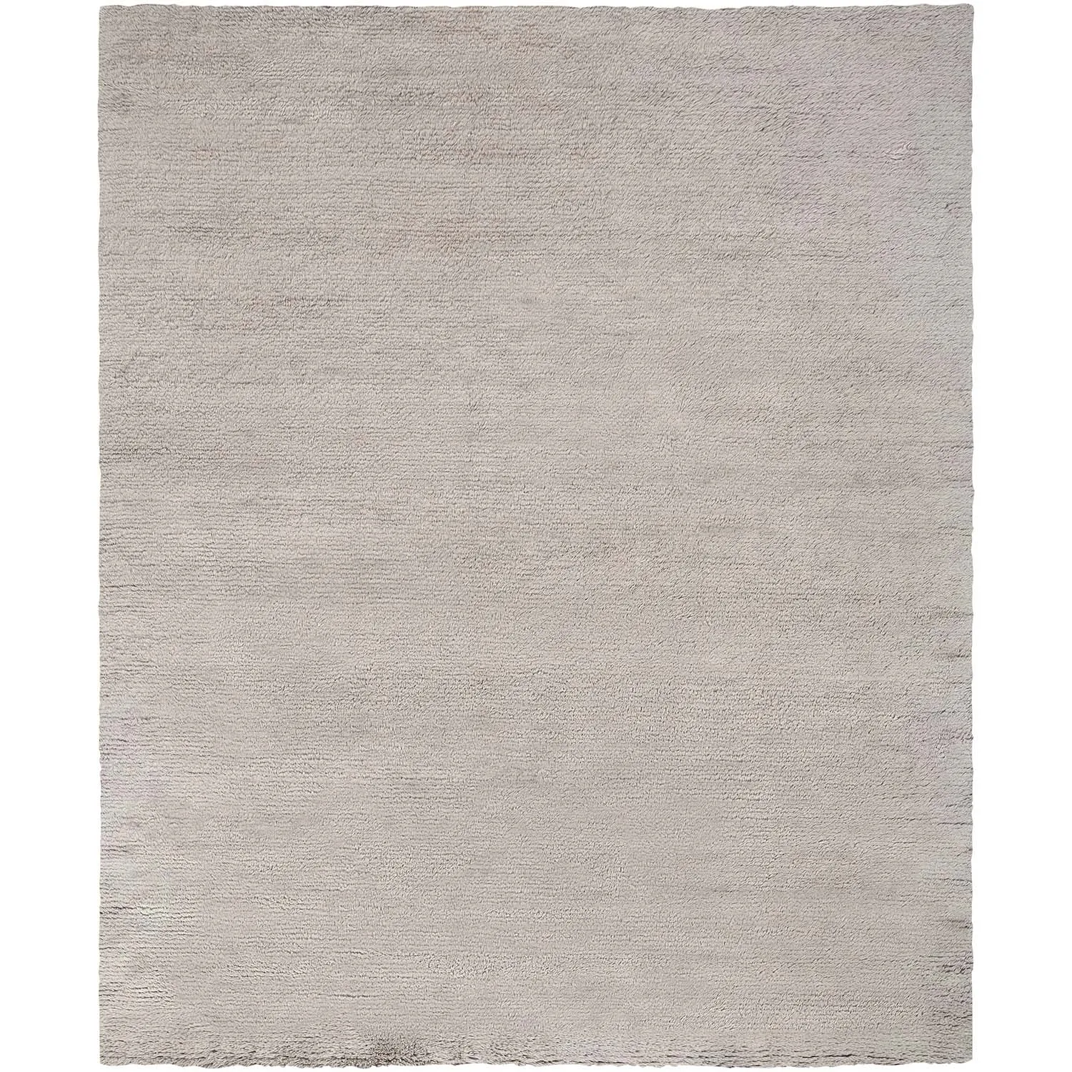 Grey Textured Wool Rug - 8' x 10'