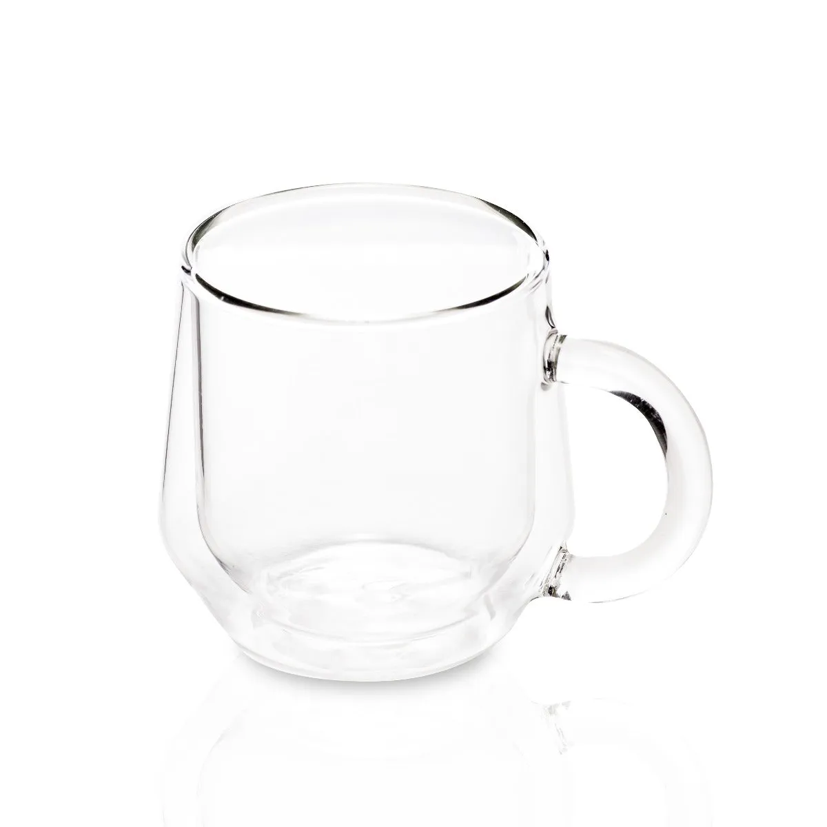 Hearth Double-Wall Glass Mug (6oz/175ml) - Clear, Set of 2