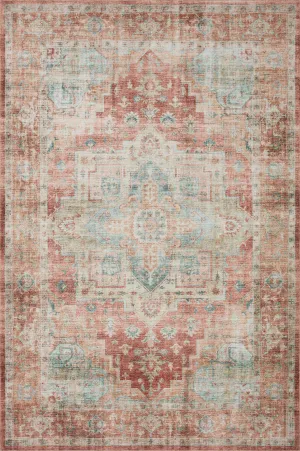 Heidi Rug in Terracotta & Aqua