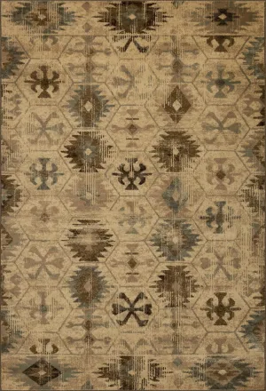 Heritage 9375 Ivory/Blue Southwest Rug