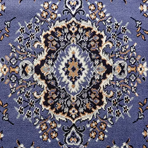 Home Dynamix Premium Sakarya Traditional Medallion Border Area Rug, Country Blue, 5'2"x7'4" Rectangle