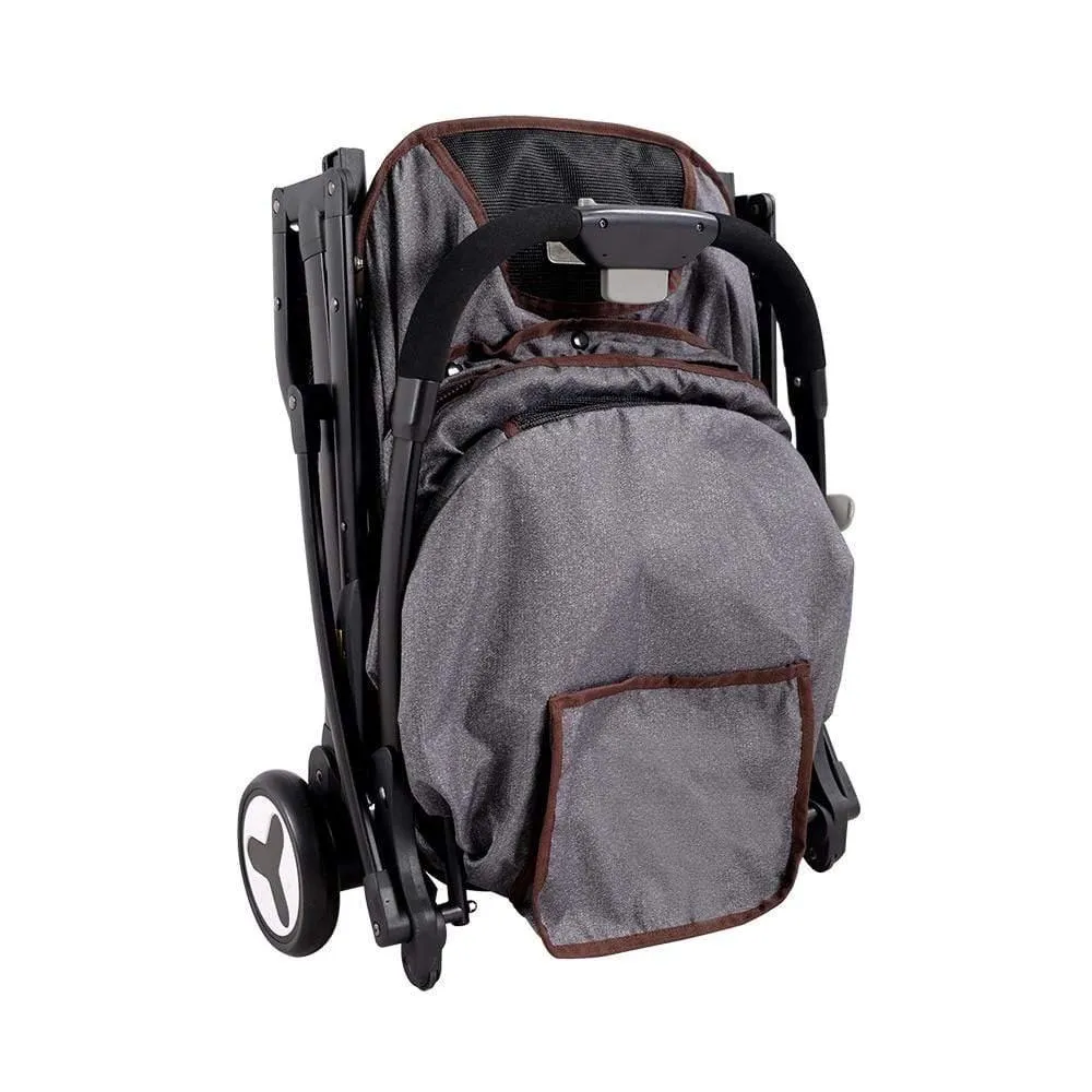 Ibiyaya® Speedy Fold Pet Pram | Grey Jeans