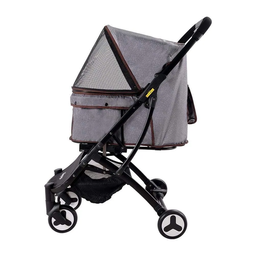 Ibiyaya® Speedy Fold Pet Pram | Grey Jeans