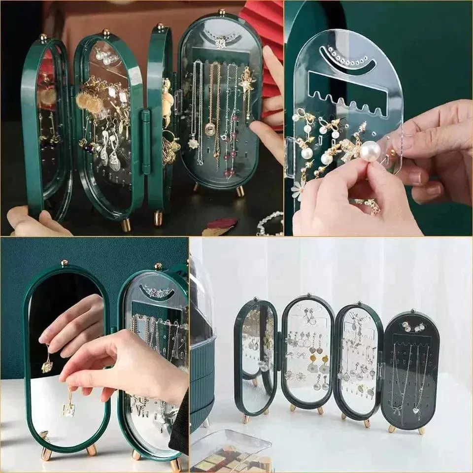 Jewellery Case With Mirror ( Foldable )