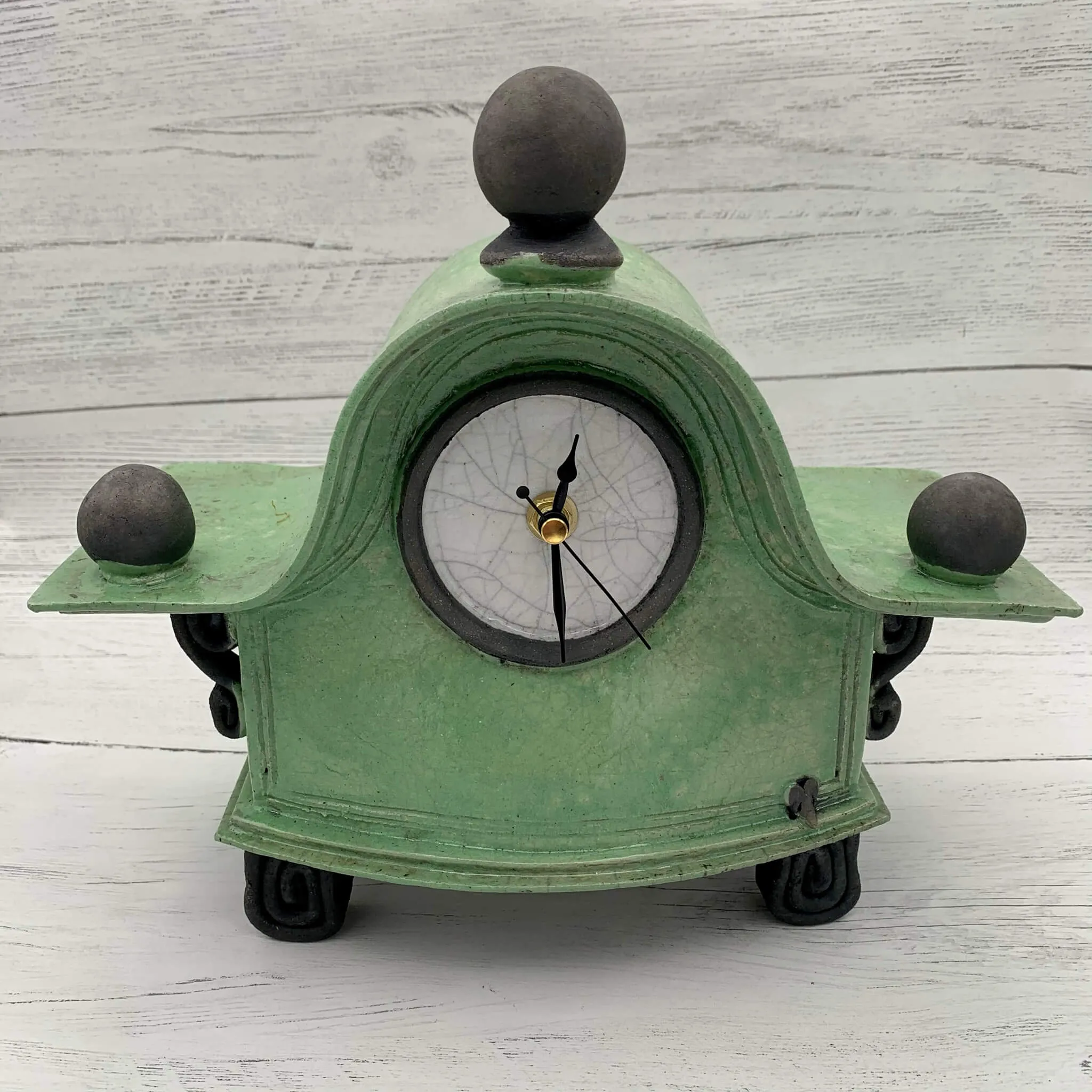 Large Ceramic Raku Clock - Various colours